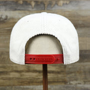 The backside of the Philadelphia Phillies Corduroy Snapback Hat | White Corduroy Snap Cap