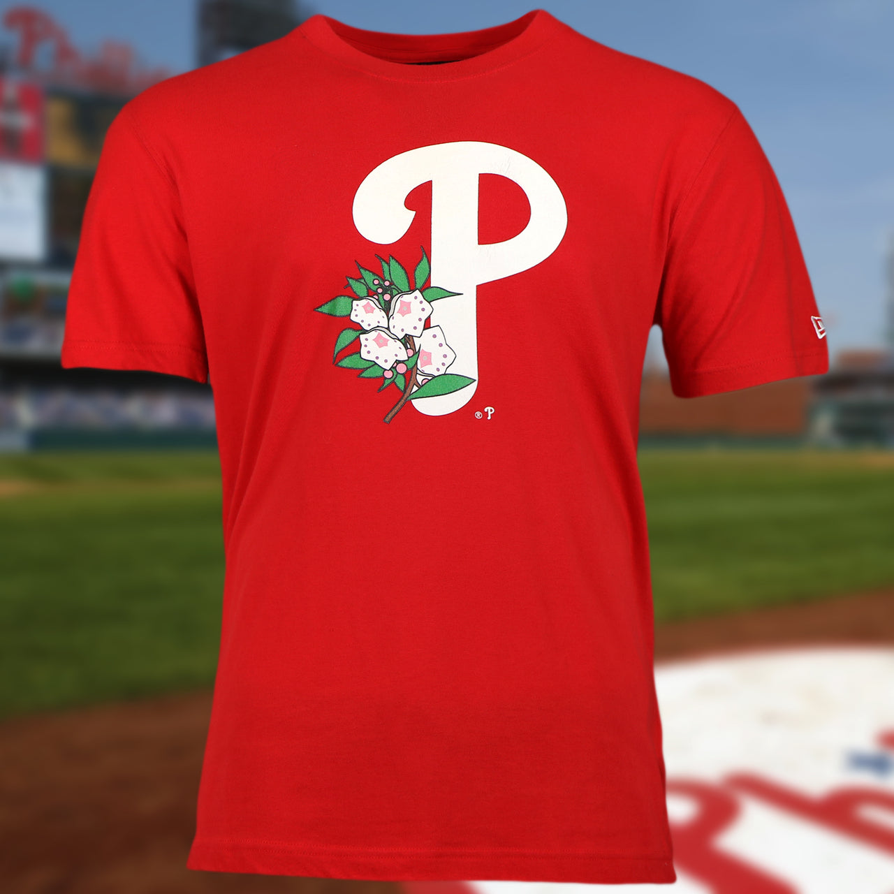 Philadelphia Phillies State Flower Shirt | New Era Red