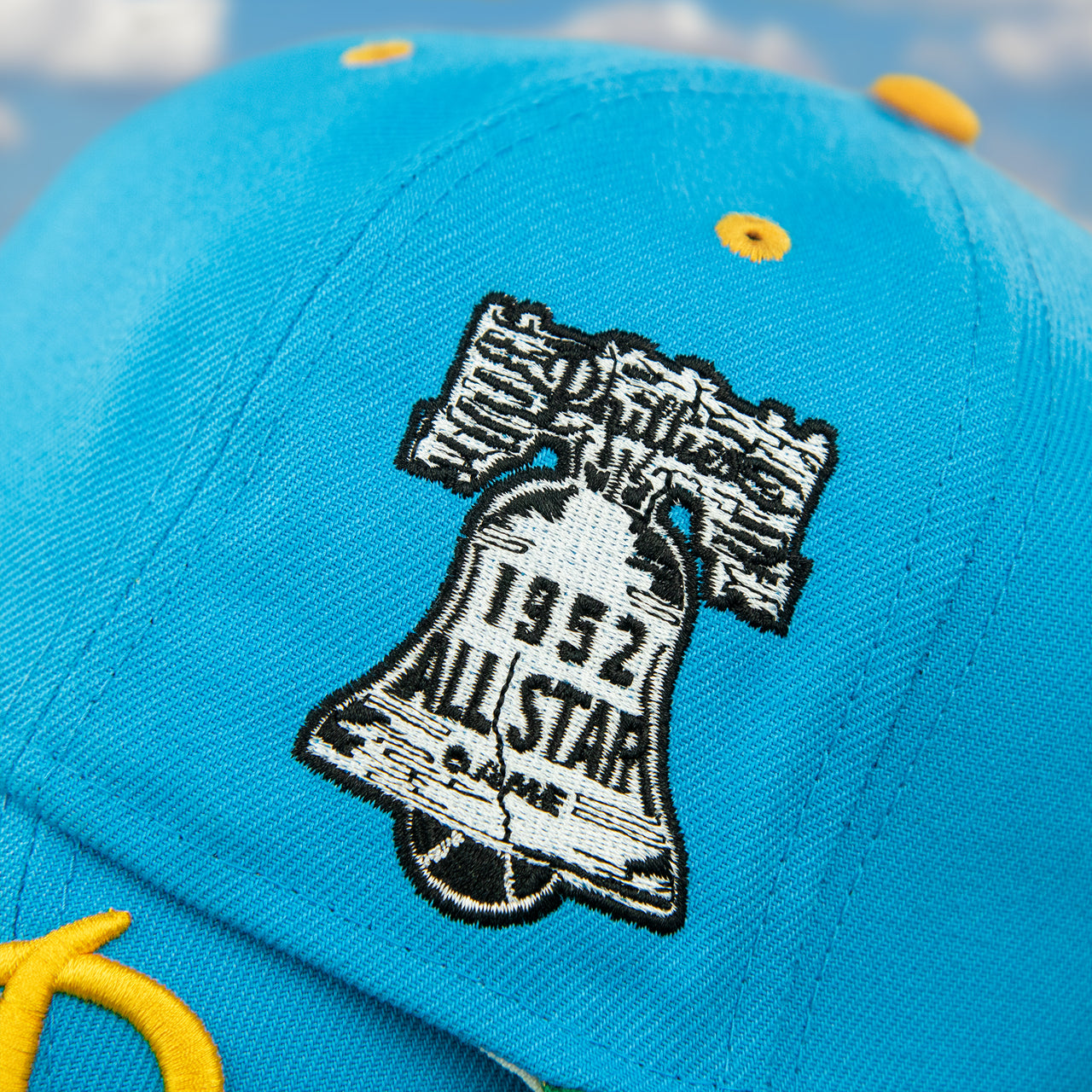 1952 All Star side patch on the Philadelphia Phillies Cooperstown "Ice Cream Pack" 1952 All Star Game Side Patch 59Fifty Fitted Cap | Cap Swag Exclusive