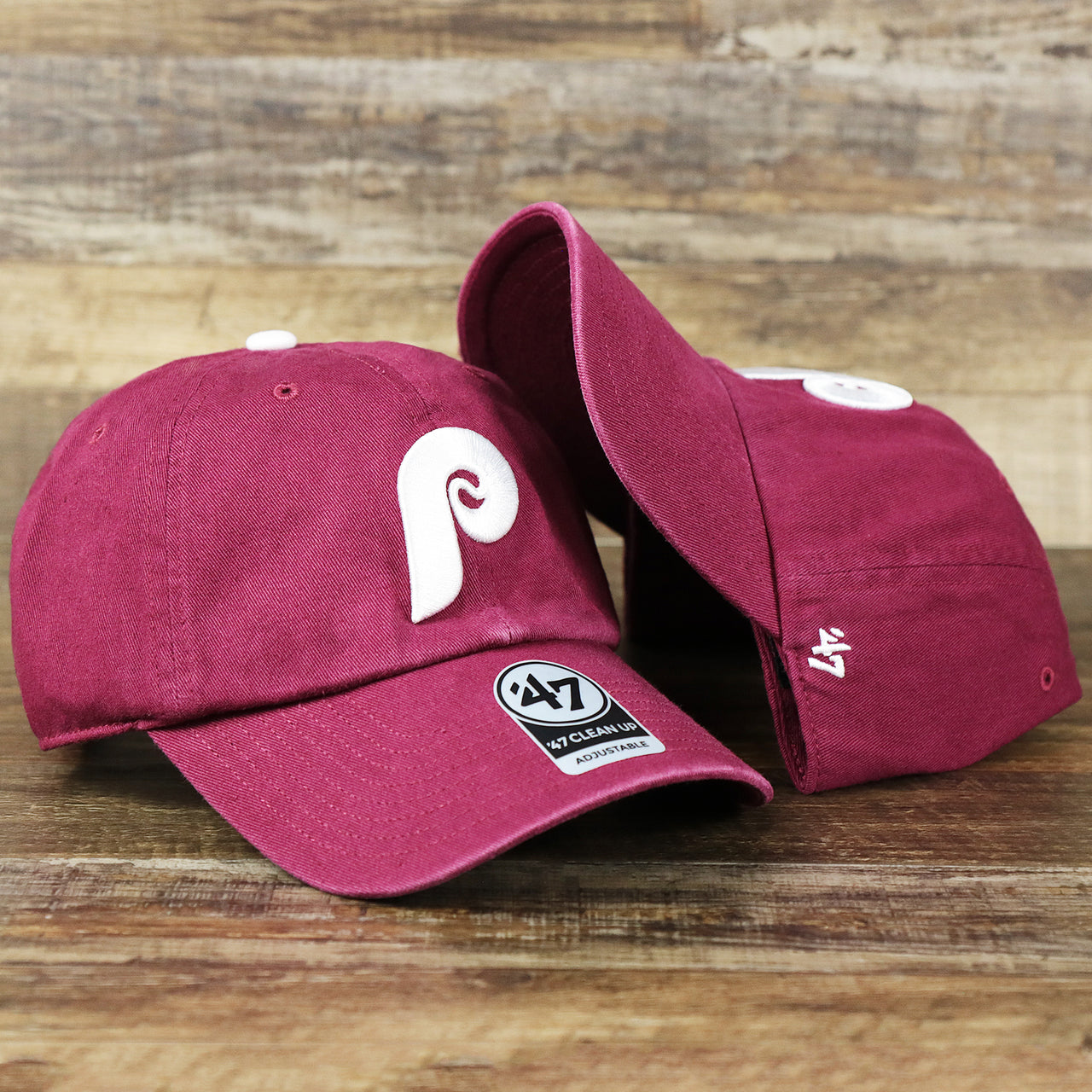 The Cooperstown Philadelphia Phillies White Cooperstown Logo Dad Hat | Cardinal Dad Hat