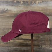 The wearer's left on the Philadelphia Phillies Mascot Phillie Phanatic Dad Hat | Cardinal Dad Hat