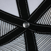 The 47 Brand Engraved Button on the Women’s Philadelphia Phillies Tie Dye Print Gray Bottom Mesh Trucker Hat | White Mesh Snapback