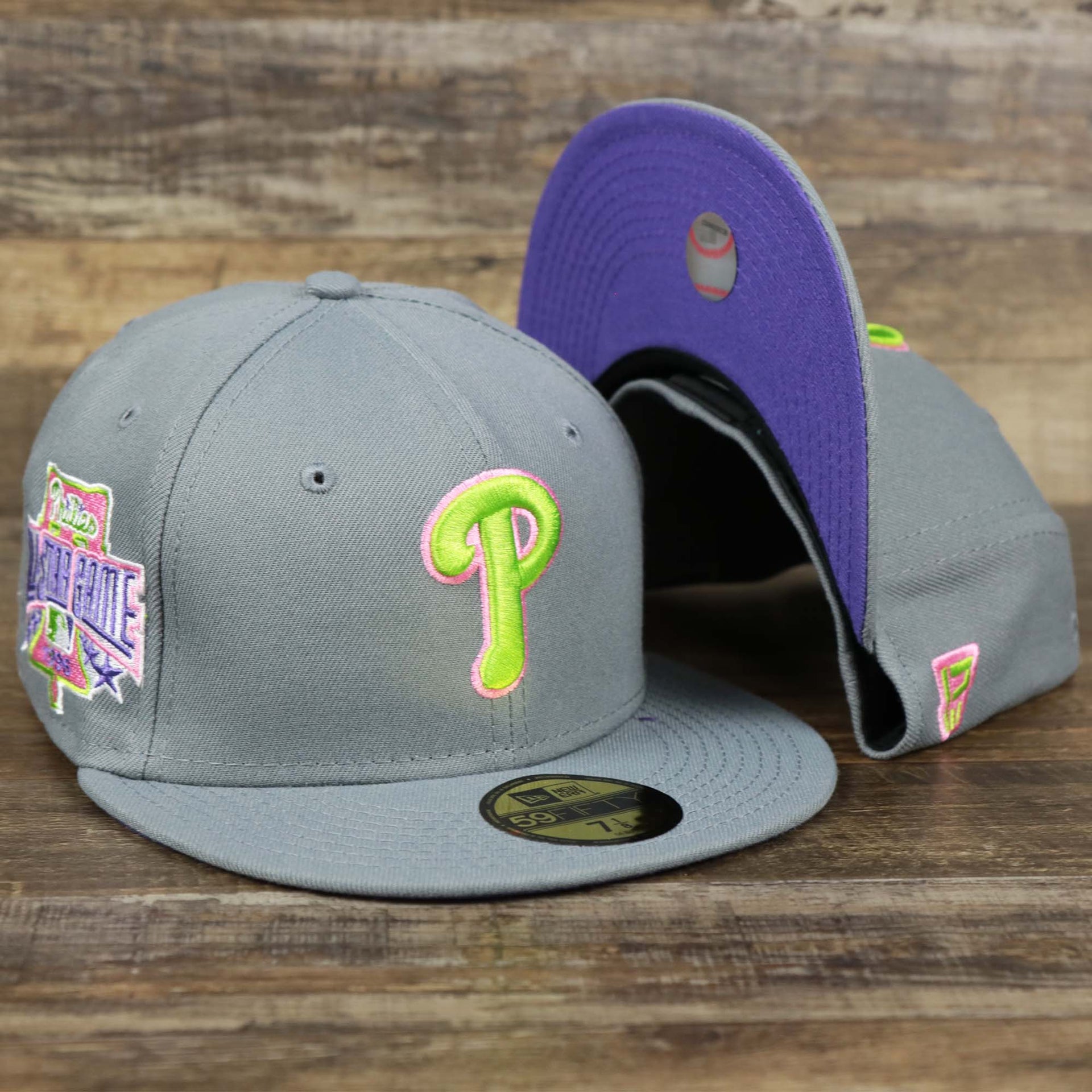 The Cooperstown Philadelphia Phillies 1996 All Star Game Liberty Bell Side Patch 59Fifty Fitted Cap | Bel-Air Pack Storm Gray 59Fifty