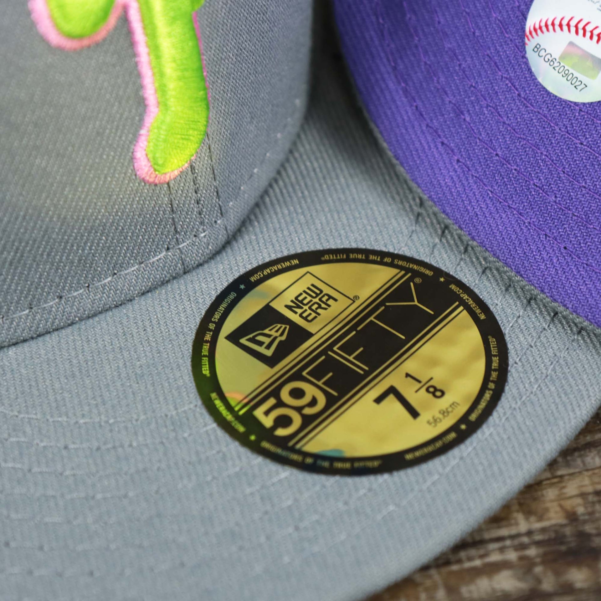 The 59Fifty Sticker on the Cooperstown Philadelphia Phillies 1996 All Star Game Liberty Bell Side Patch 59Fifty Fitted Cap | Bel-Air Pack Storm Gray 59Fifty