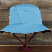 The backside of the Cooperstown Philadelphia Phillies Vintage 80s Bucket Hat | 47 Brand, Light Blue
