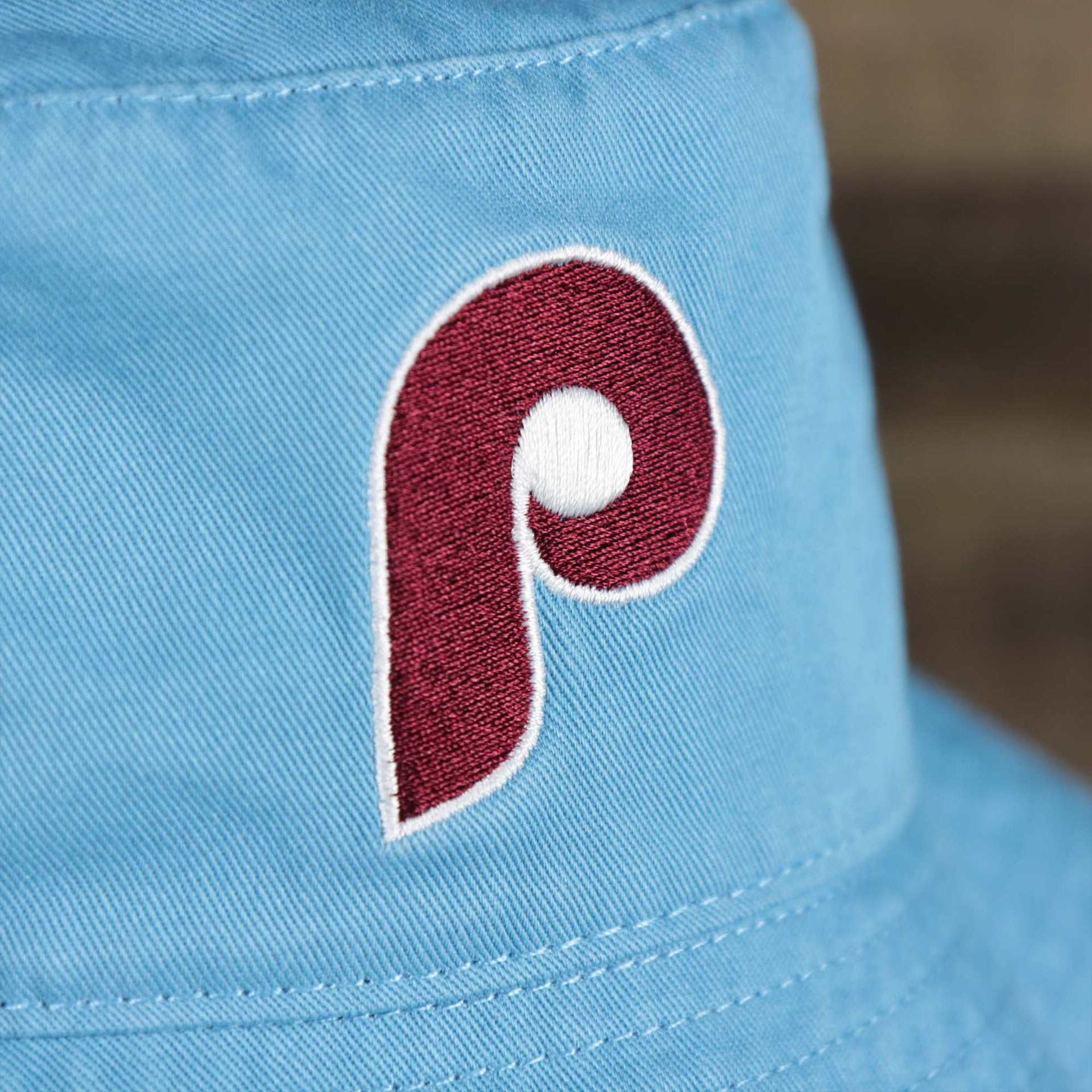 The Cooperstown Philadelphia Phillies Vintage 80s Bucket Hat | 47 Brand, Light Blue