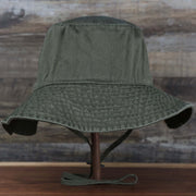 The backside of the Philadelphia Phillies Bucket Hat | 47 Brand, Sandalwood