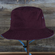 The backside of the Cooperstown Philadelphia Phillies Vintage Bucket Hat | 47 Brand, Dark Maroon