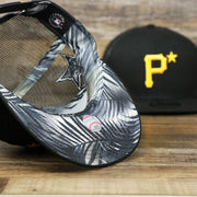 The undervisor on the Pittsburgh Pirates Metallic All Star Game MLB 2022 Side Patch 9Fifty Mesh Snapback | ASG 2022 Black Trucker Hat