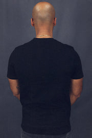 back of the Men's Streetwear Graphic T-Shirt Hype Beast Rebel Skeleton Streetwear Clothing | Black