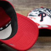 The undervisor on the Philadelphia Phillies 2022 4th of July Stars And Stripes 39Thirty | New Era Navy OSFM