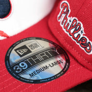 The 39thirty Sticker on the Philadelphia Phillies 2022 4th of July Stars And Stripes 39Thirty | New Era Navy OSFM