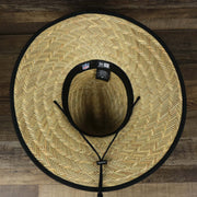The underside of the Pittsburgh Steelers On Field 2020/2021 Summer Training Straw Hat | New Era OSFM