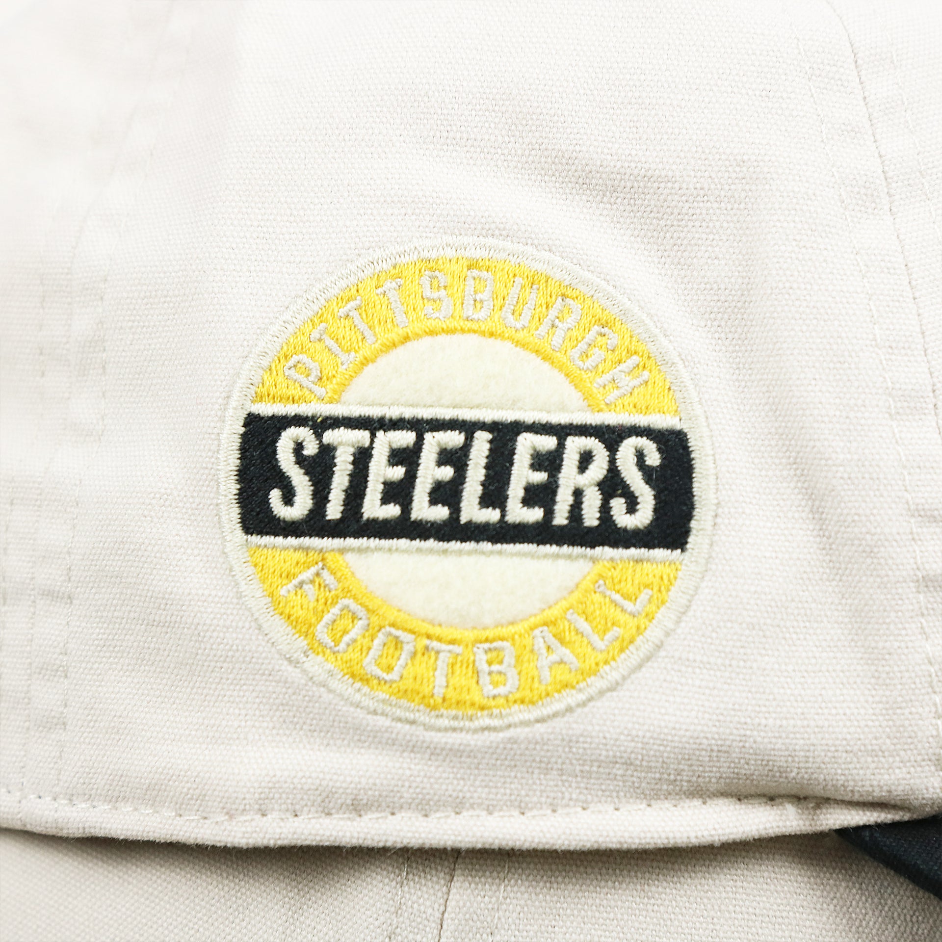 The Steelers Side Patch on the Throwback Pittsburgh Steelers Embroidered 1987 Steelers Logo NFL Steelers Side Patch Dad Hat | Bone Dad Hat