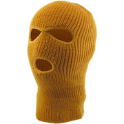the wheat timbs 3 hole ski mask is solid timberland and has 3 holes