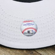 The MLB Baseball Sticker on the Chicago White Sox Southside Side Patch Gray Bottom 59Fifty Fitted Cap | Black 59Fifty Cap