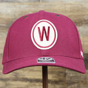 The front of the Cooperstown Washington Senators Felt Senators Logo Snapback Hat | Cardinal Snapback Cap