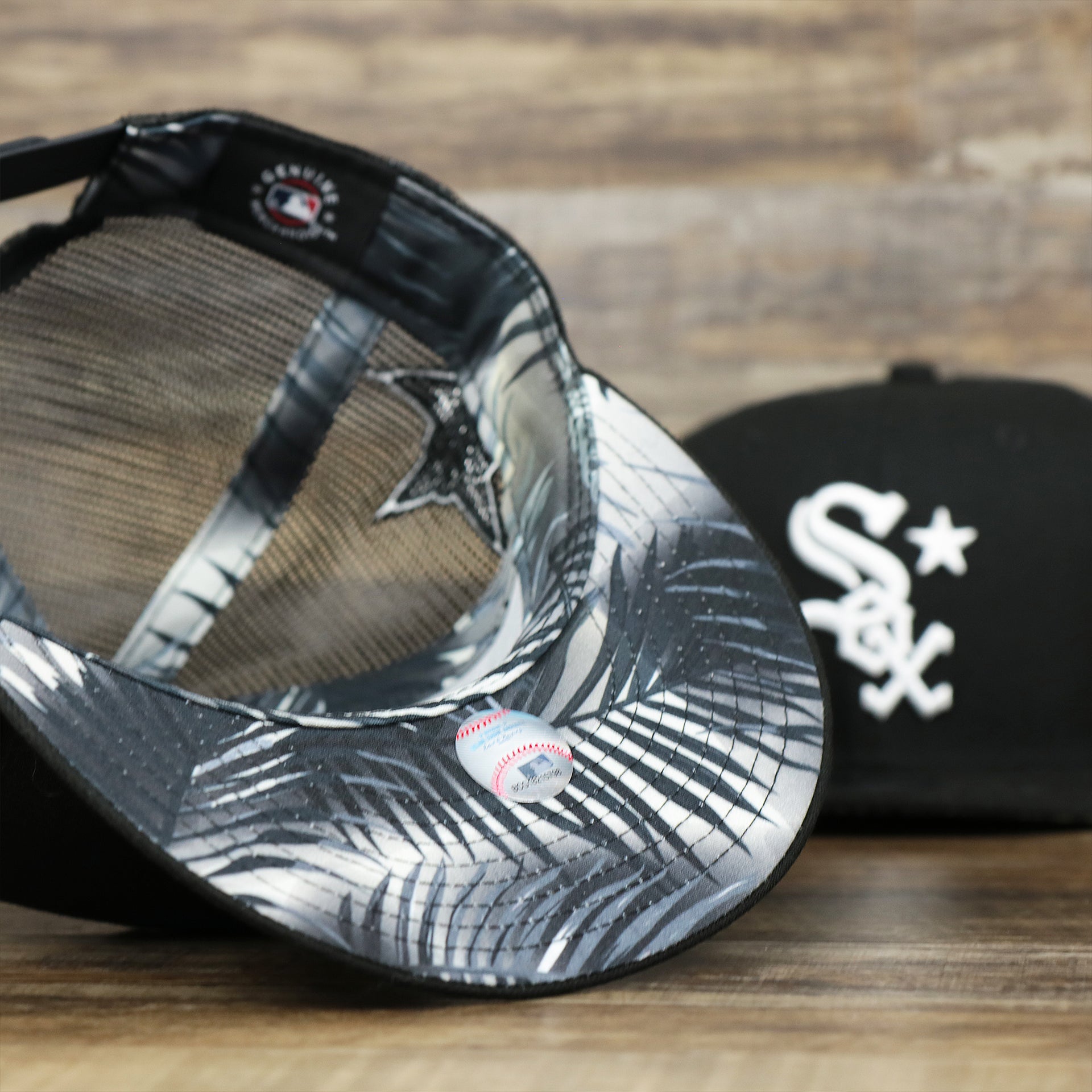 The Undervisor on the Chicago White Sox Metallic All Star Game MLB 2022 Side Patch 9Fifty Mesh Snapback | ASG 2022 Black Trucker Hat