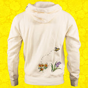 The backside of the New York Yankees Floral MLB Pullover Hoodies | Cream Pullover Hoodie