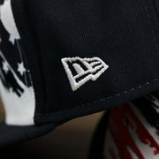 The New Era logo on the Stars And Stripes New York Yankees 4th of July 9Fifty | New Era Navy OSFM