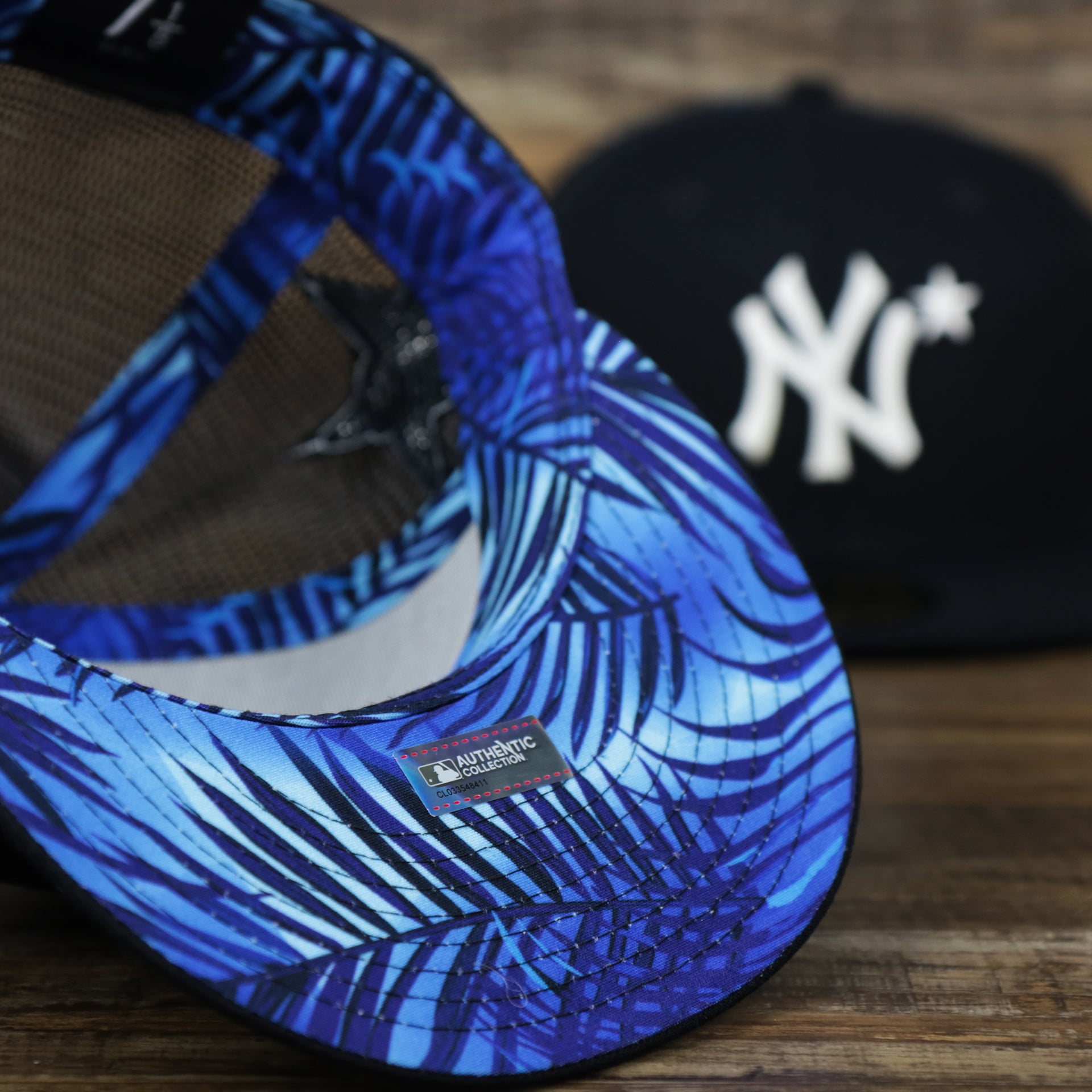 The undervisor on the New York Yankees Metallic All Star Game MLB 2022 Side Patch 59Fifty Mesh Fitted Cap | ASG 2022 Navy Blue 59Fifty Cap