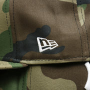 The New Era Logo on the New York Yankees Gray Bottom Camo 9Fifty Snapback | Camo 9Fifty Cap