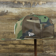 The wearer's left of the New York Yankees Gray Bottom Camo 9Fifty Snapback | Camo 9Fifty Cap