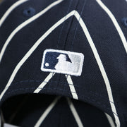 The MLB Batterman Logo on the New York Yankees City Arch Striped 9Fifty Snapback Cap | Pin Stripe 9Fifty Cap