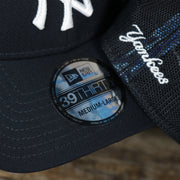The 39Thirty Logo on the New York Yankees Metallic All Star Game MLB 2022 Side Patch 39Thirty Mesh FlexFit Cap | ASG 2022 Navy Blue 39Thirty Cap