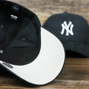 The underside of the Toddler New York Yankees Gray Bottom Dad Hat | Navy Toddler Dad Hat