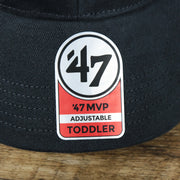 The 47 Brand Toddler Sticker on the Toddler New York Yankees Gray Bottom Dad Hat | Navy Toddler Dad Hat