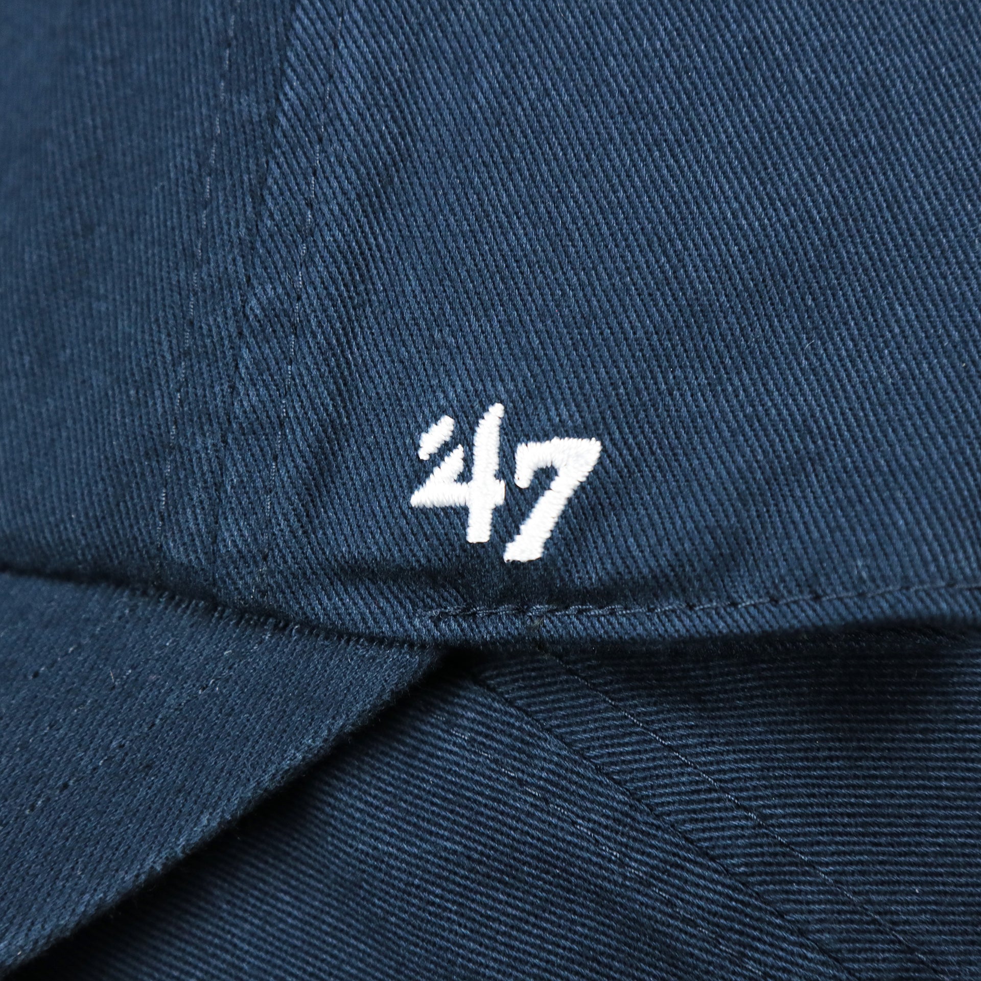 The 47 Brand logo on the Cooperstown New York Yankees Retro Yankees Logo Dad Hat | Navy Dad Hat