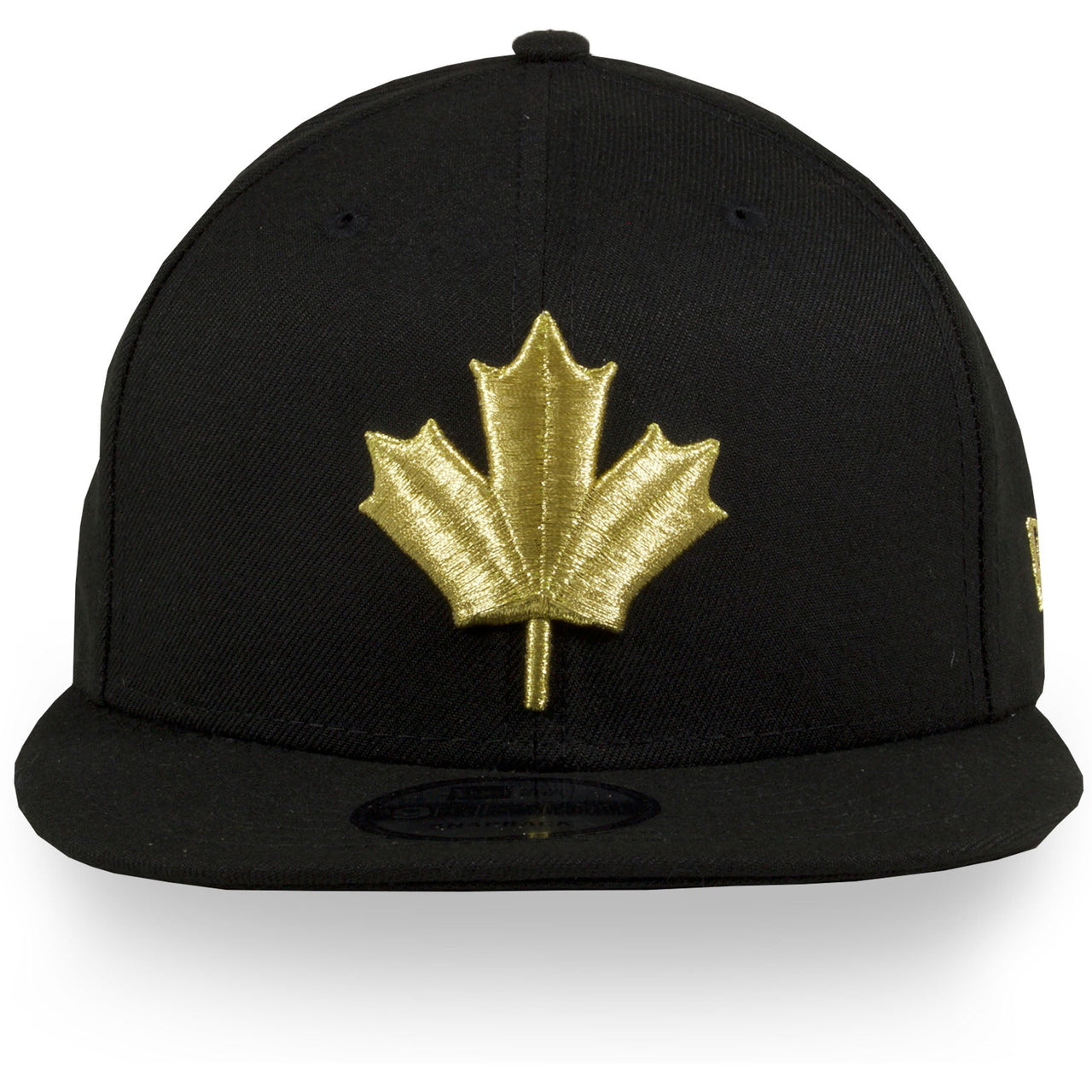 Front of Raptors Black snapback | Toronto Raptors 2019 Nba city series metallic leaf black 950 snapback