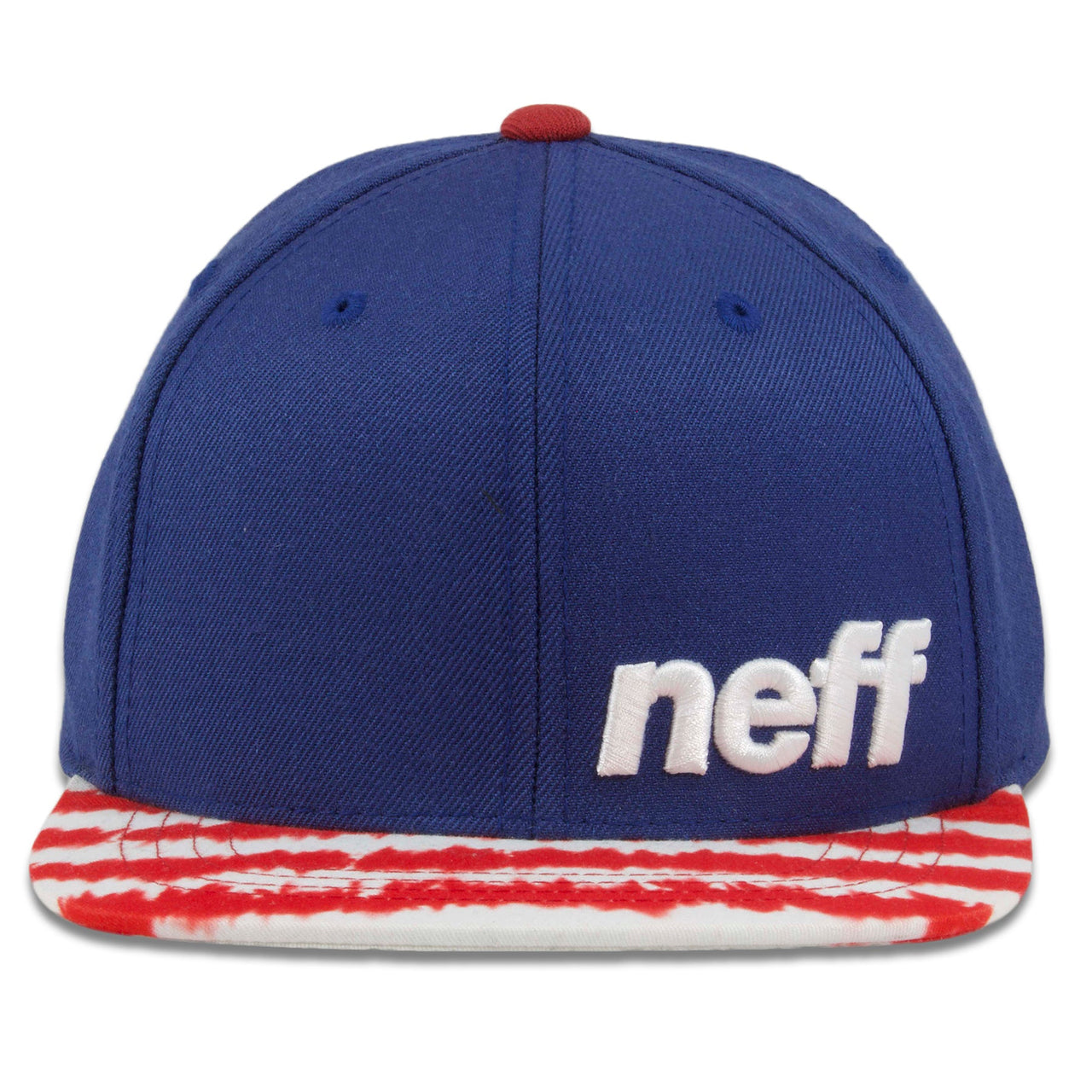 Neff Youth Daily Royal Blue on Red Tie-Dye Snapback Hat