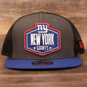 The New York Giants 2021 NFL draft mesh snapback 9fifty cap.