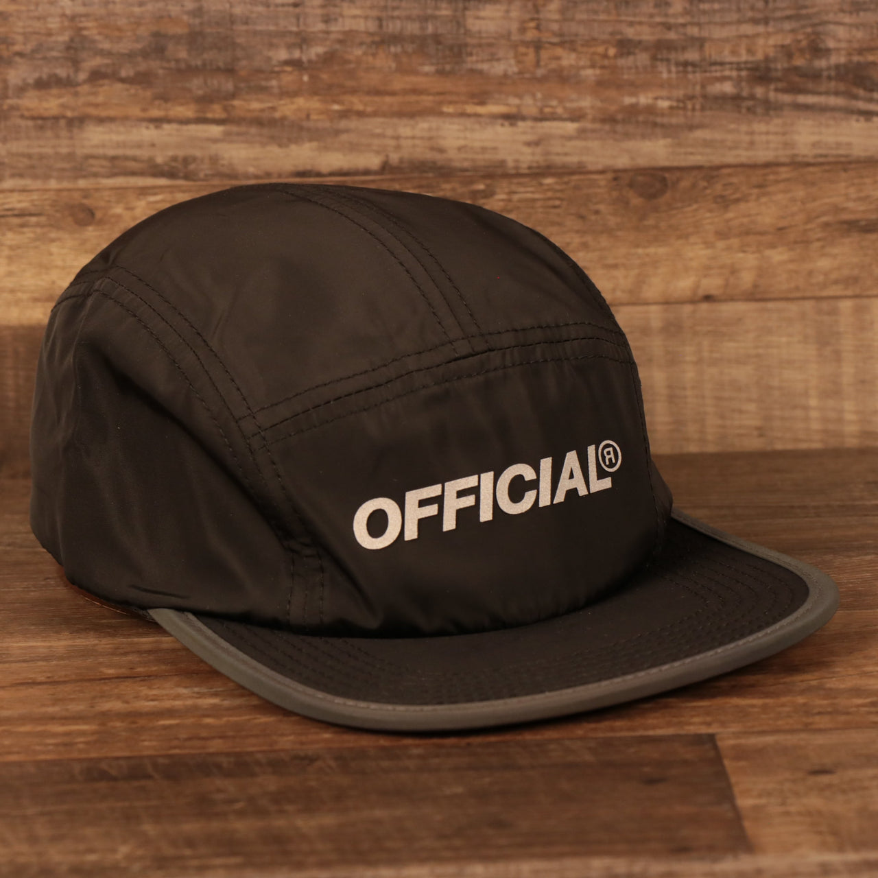 Official Hologram Brim Black Five Panel Camper Hat  with Side Pocket