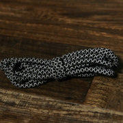 The 3M Reflective Black Solid Shoelaces with Black Aglets | 120cm Capswag folded up
