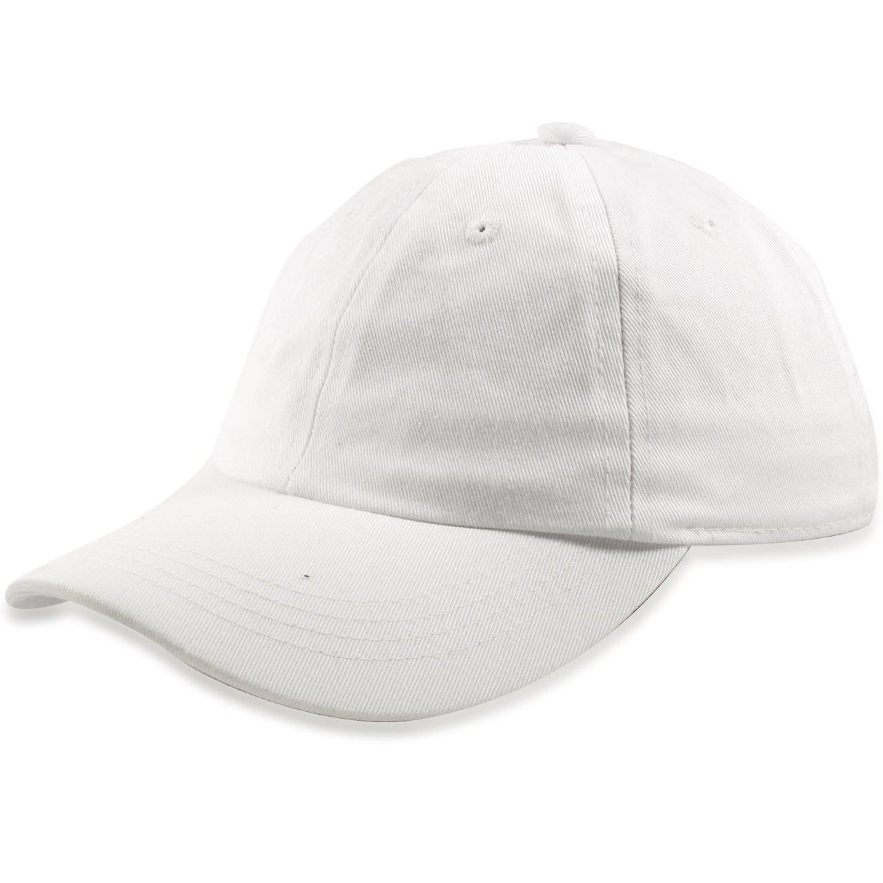 Blank White Kids Sized Adjustable Baseball Cap