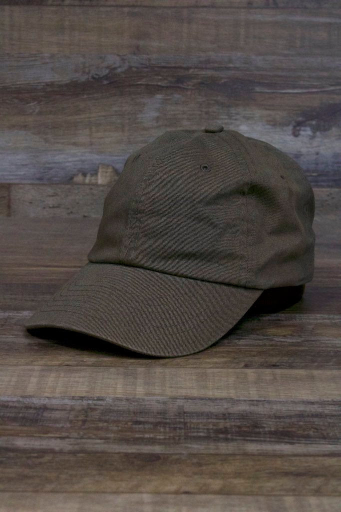 Blank Olive Green Dad Hat for embroidery | Blanks streetwear olive dad hat | Military green blank baseball cap