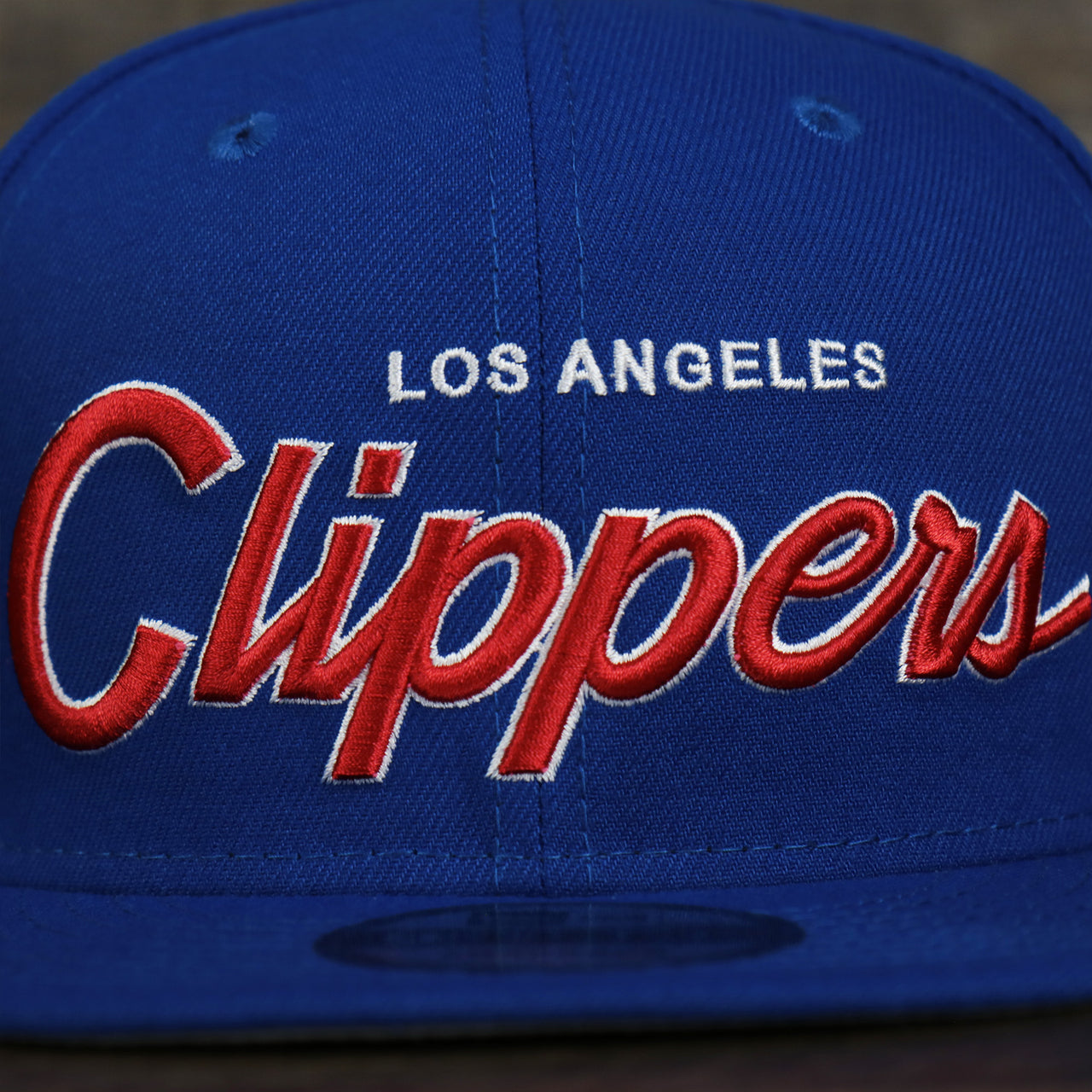 Los Angeles Clippers NBA Script Up Side Patch 9Fifty Snapback with Gray Undervisor | Blue OSFM