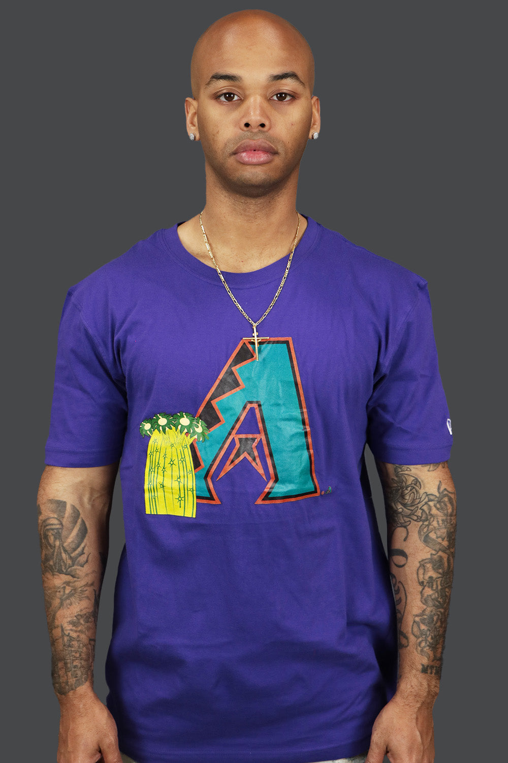 The Arizona Diamondbacks State Flower Cooperstown Shirt | New Era Purple