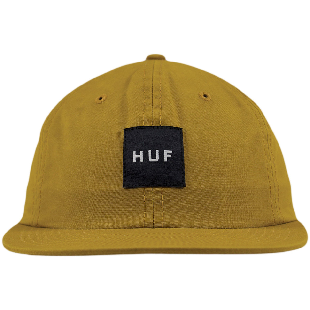 Huf Mustard Yellow British Millerain 6 Panel Leather Strapback Hat