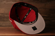 the underbrim of this cap is grey Grey Bottom Fitted Cap | Jawn Red Gray Bottom Fitted Hat