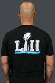 The backside of the Philadelphia Eagles Shimmer Super Bowl LIII Shirt | New Era Black