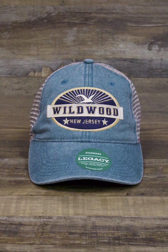 Wildwood hat | Wildwood New Jersey Mesh-back Teal/Gray Trucker Hat