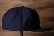 Dodgers Gray Bottom Fitted Cap | Los Angeles Dodgers Grey Bottom Royal Blue Fitted Hat the wearers right side is blank