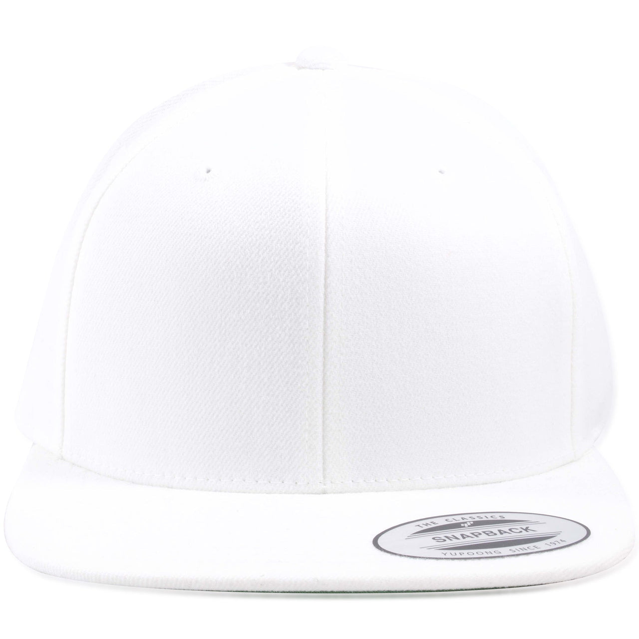White Blank Green Undervisor Adjustable Snapback Hat