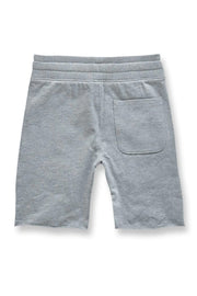 The backside of the Kid's Fleece Shorts with Ribbings | Jordan Craig Gray