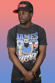 James Harden NBA All Star Game 76ers Concert Graphic T-shirt | Black