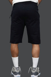The backside of the Men’s Fleece Shorts with Zipper Pocket | Jordan Craig Navy